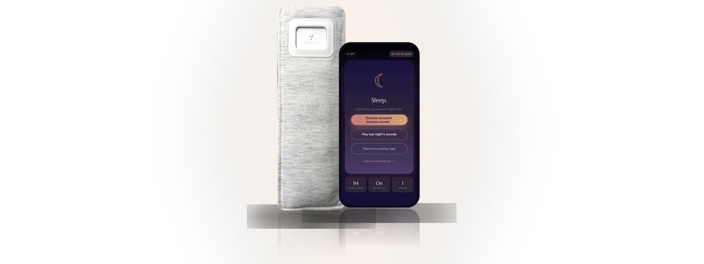 The Drowsie V3 speaker and the Drowsie app