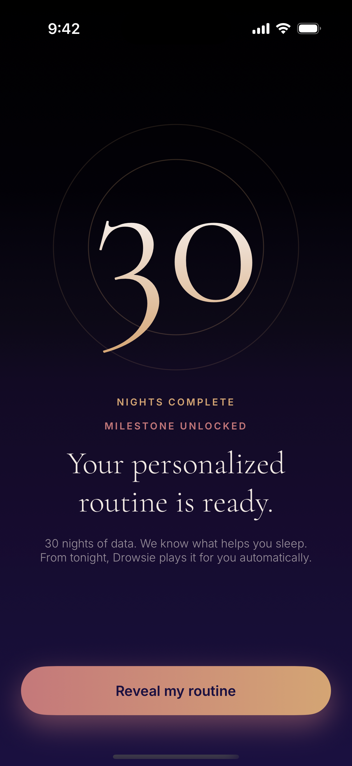 Drowsie — your personalized routine is ready after 30 nights