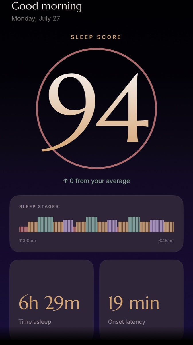 The Drowsie app — Sleep screen